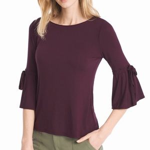 White House Black Market Tie-Sleeve Top